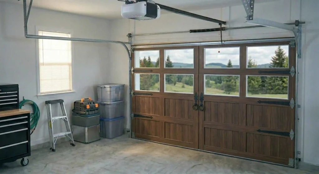 modern carriage-style garage door
