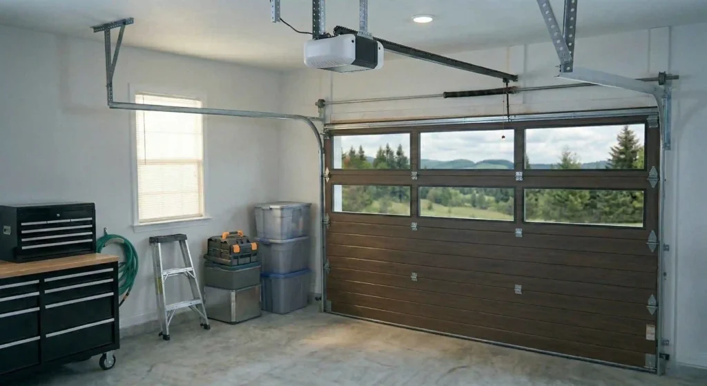 newly installed insulated garage door on Loveland home