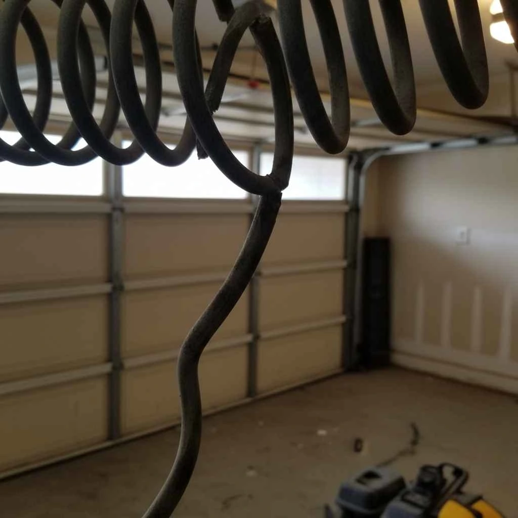 visible spring gap for garage door