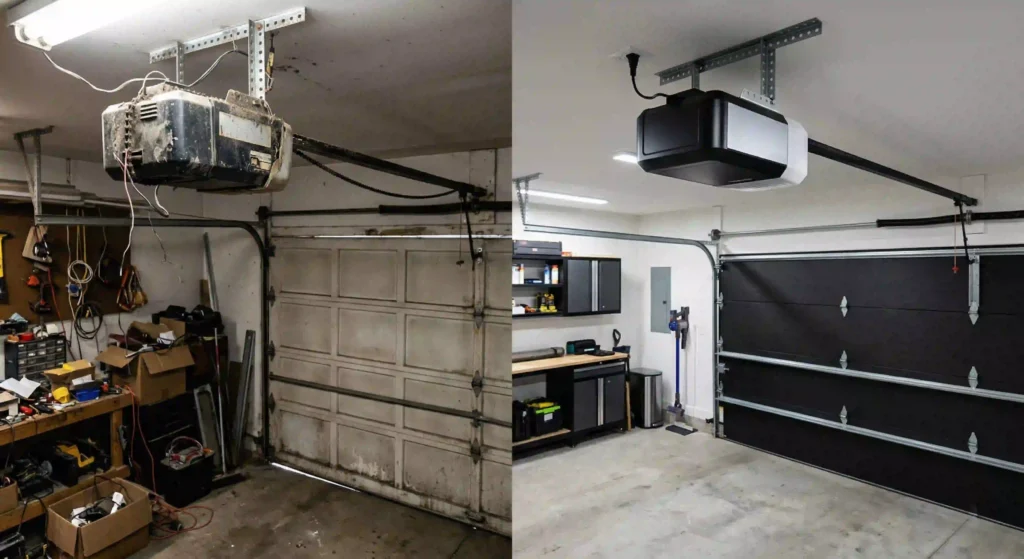 showing old noisy opener vs new system