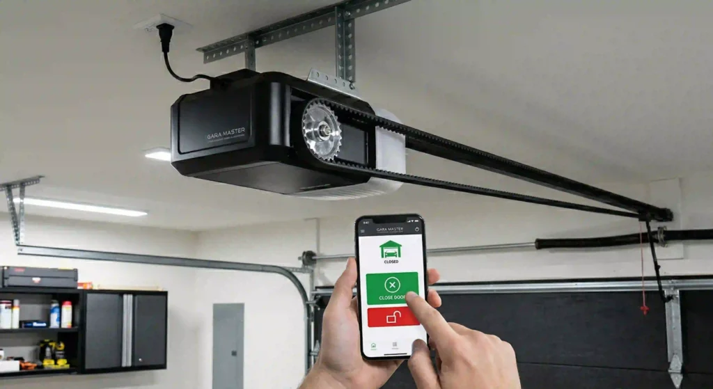 smartphone-controlled garage door system