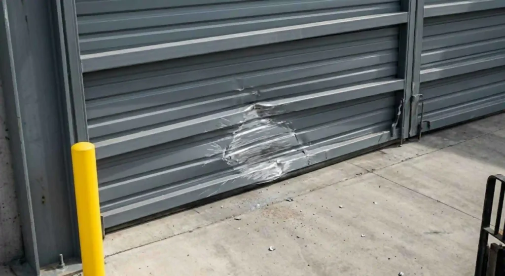 damaged commercial door panel