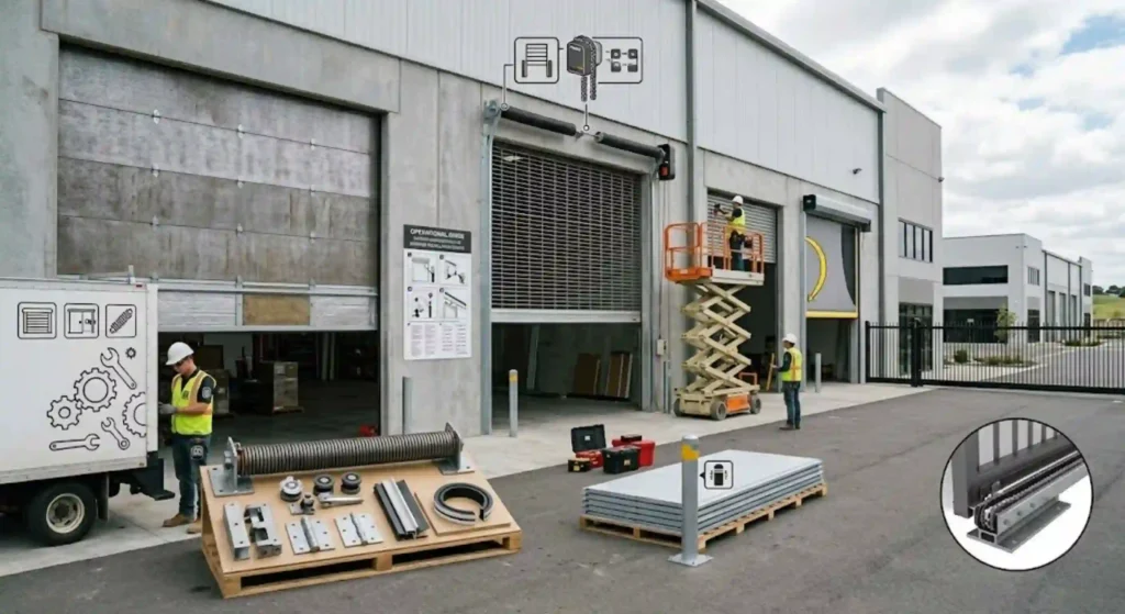 heavy-duty commercial garage door system