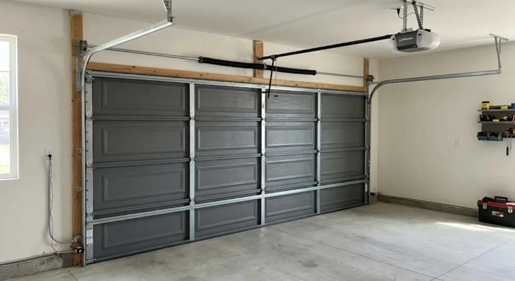insulated garage door setup