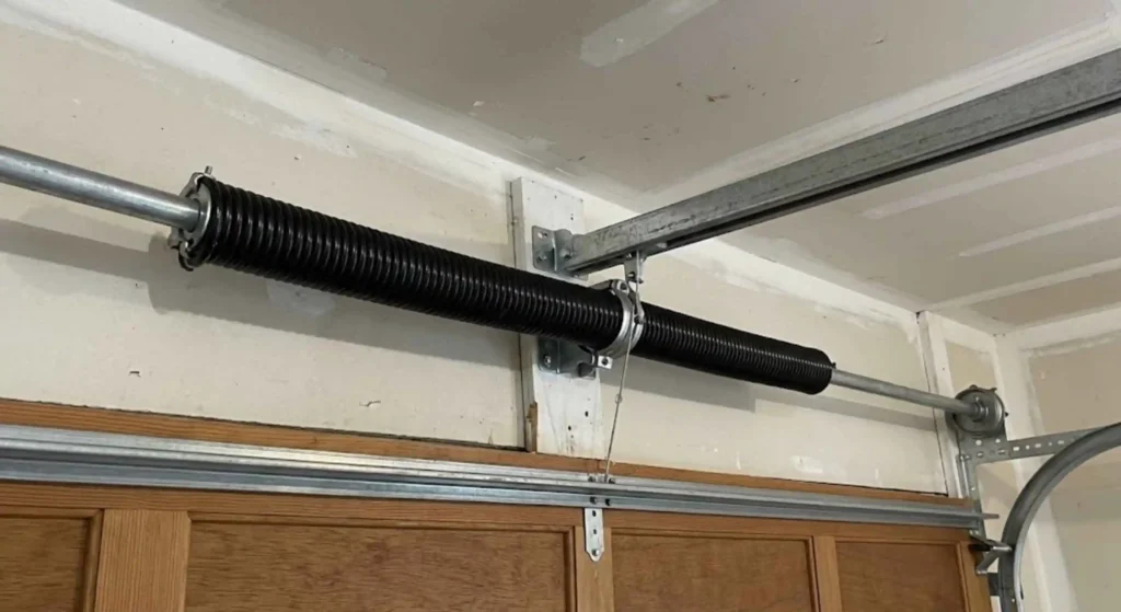 new garage door spring installed